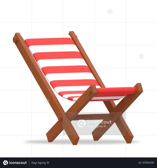 Beach Chair  3D Illustration