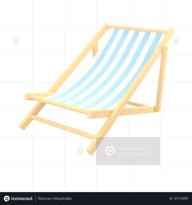 Beach Chair  3D Illustration