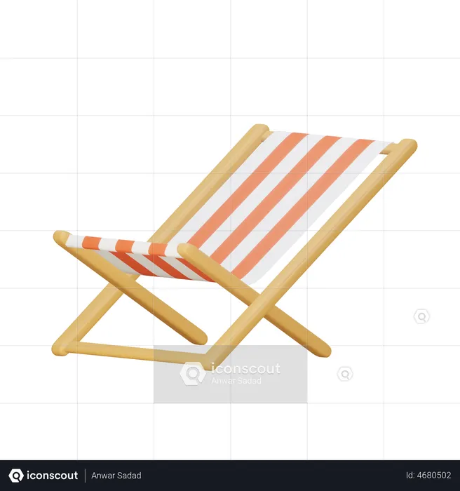 Beach Chair  3D Illustration
