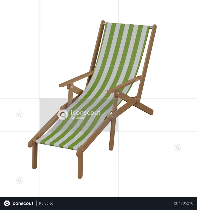 Beach chair  3D Illustration