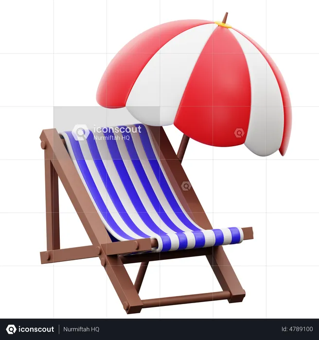 Beach Chair  3D Icon
