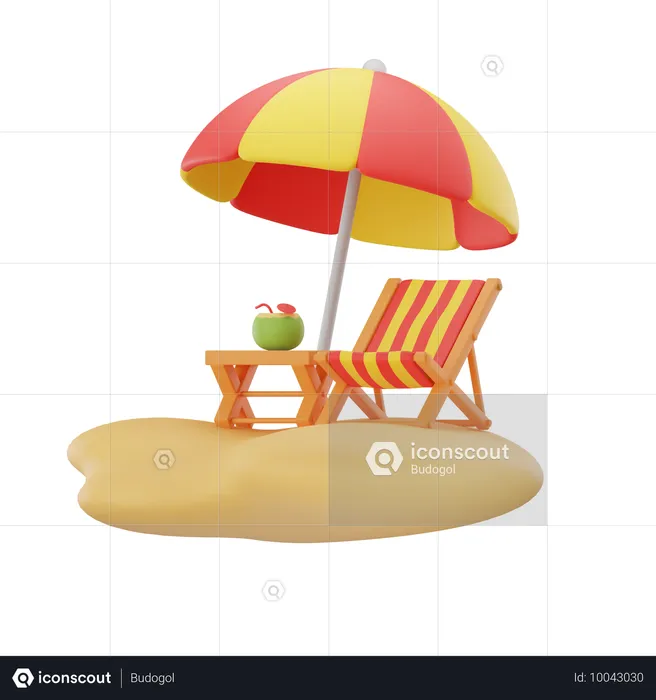 Beach Deck  3D Icon