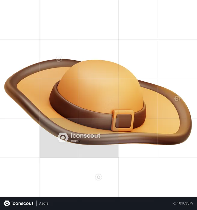 Beach Hat  3D Icon