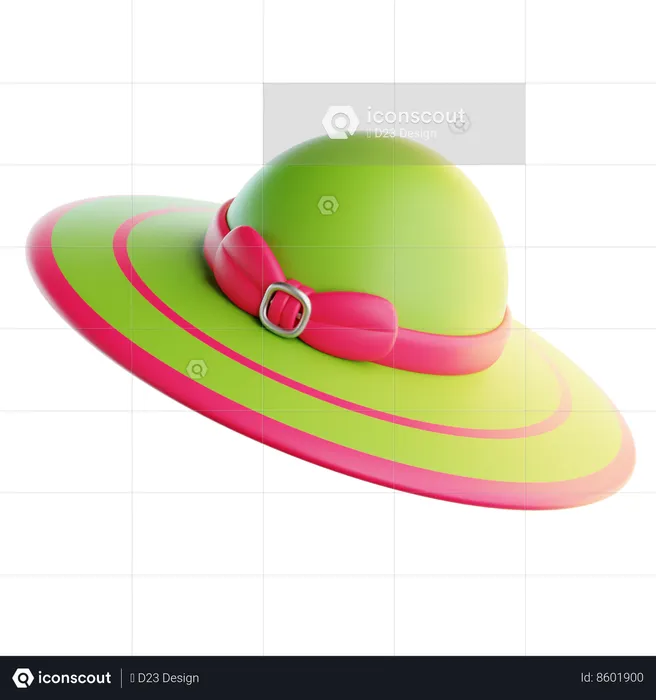 Beach Hat  3D Icon