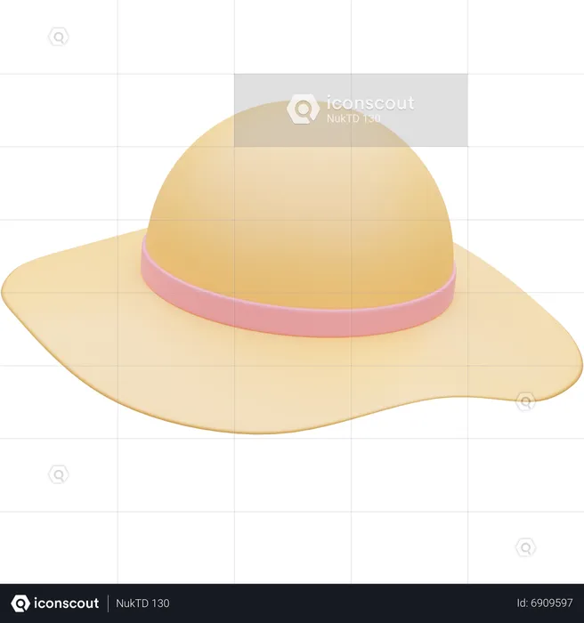 Beach Hat  3D Icon