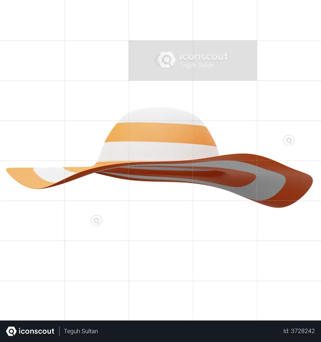 Beach Hat  3D Illustration
