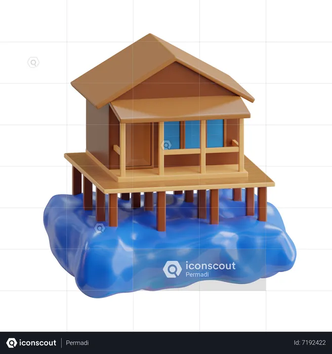 Beach House  3D Icon