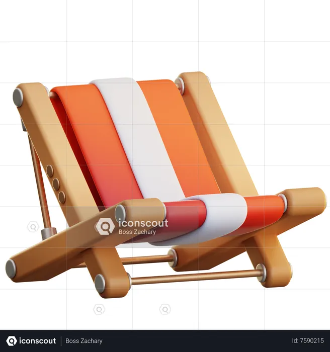 Beach Lounge Chair  3D Icon