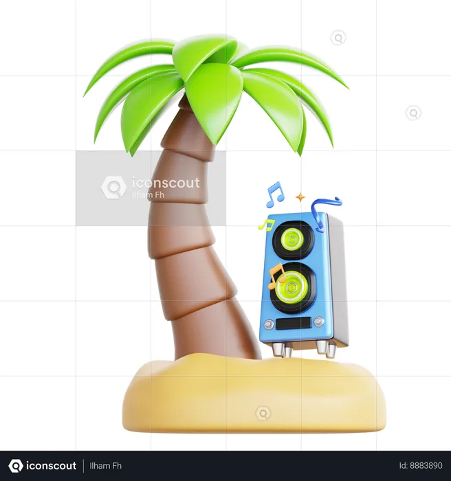 Beach party  3D Icon
