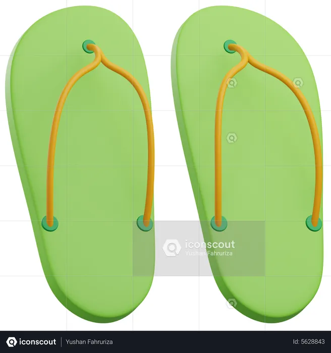 Beach Sandals  3D Icon