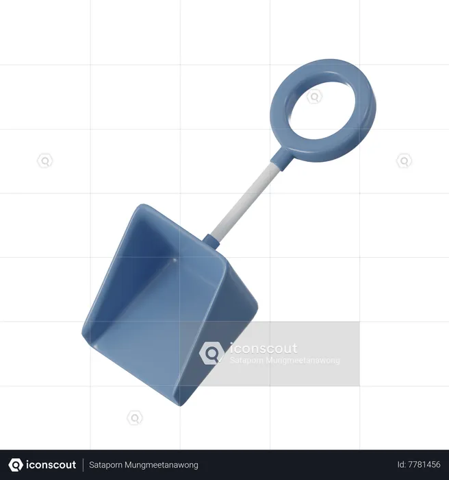 Beach Shovel  3D Icon