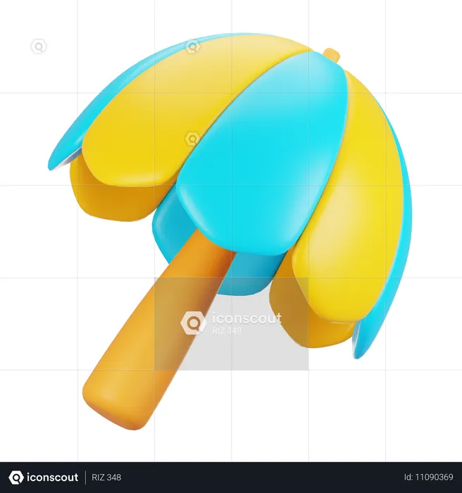 비치 파라솔  3D Icon