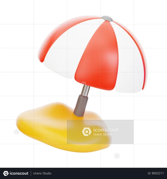 Beach Umbrella  3D Icon