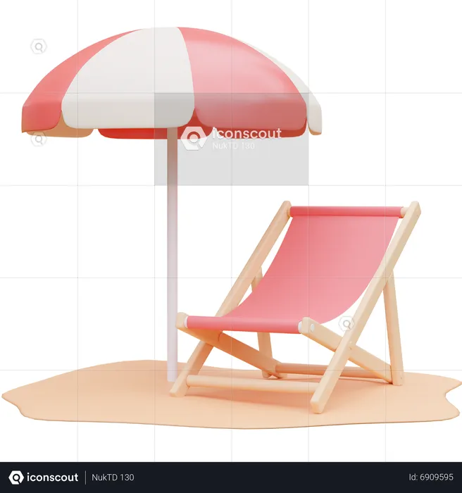 Beach Umbrella  3D Icon