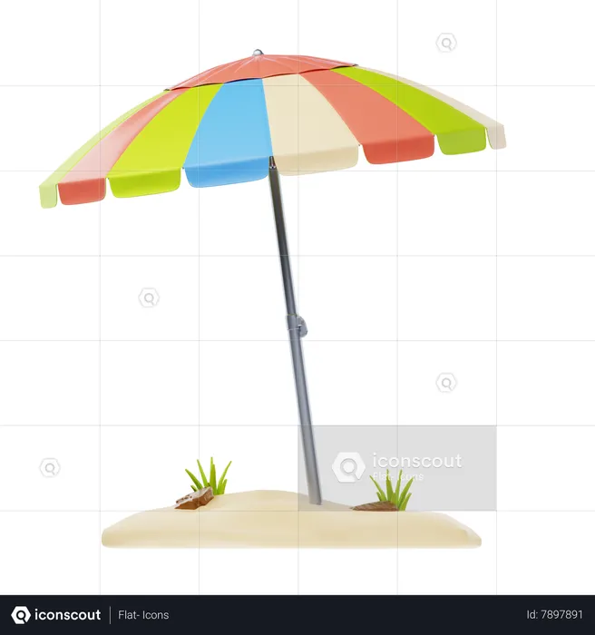 Beach Umbrella  3D Icon