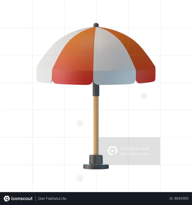 Beach Umbrella  3D Icon