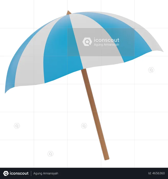 Beach Umbrella  3D Illustration