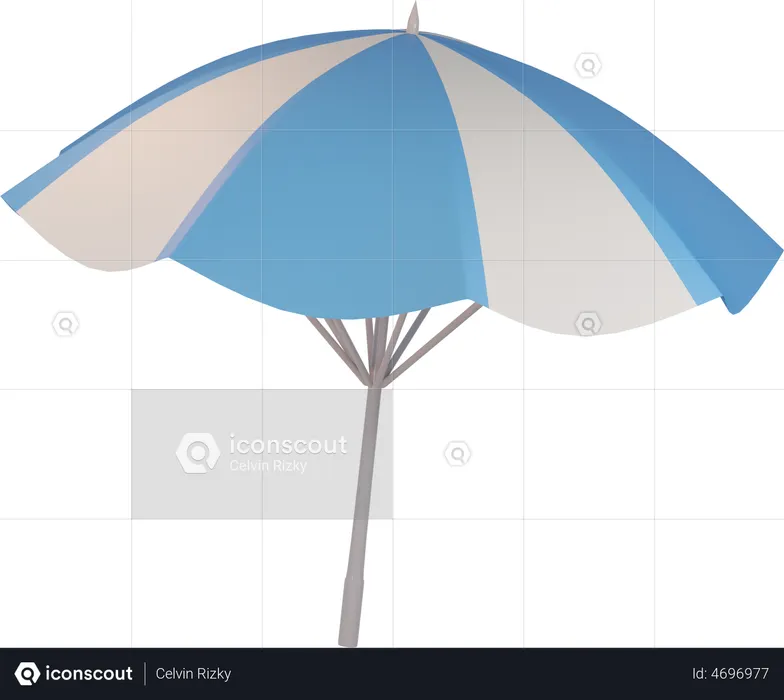 Beach Umbrella  3D Illustration