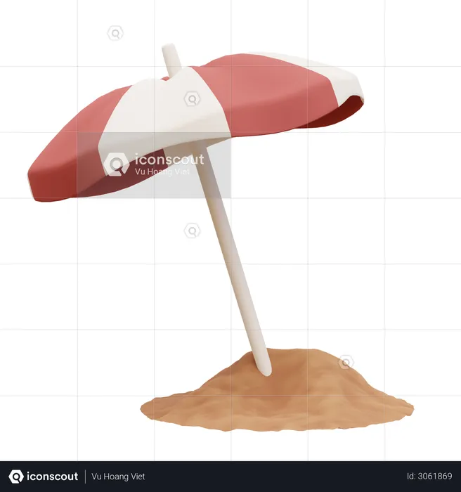 Beach Umbrella  3D Illustration