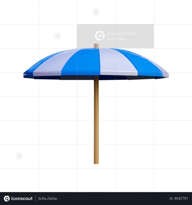 Beach Umbrella  3D Illustration