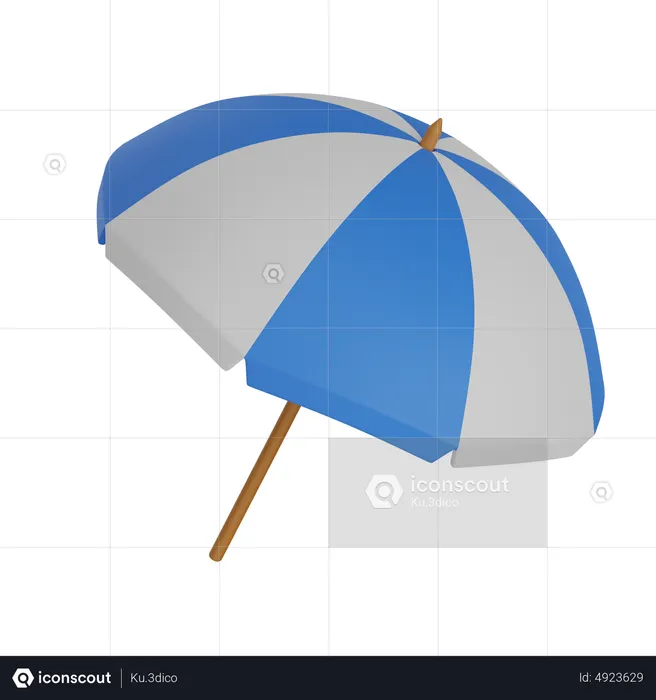 Beach umbrella  3D Icon