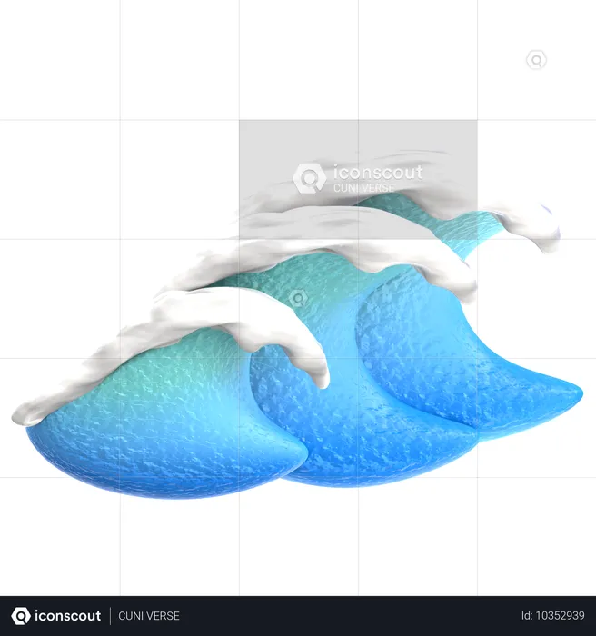 Beach Waves  3D Icon