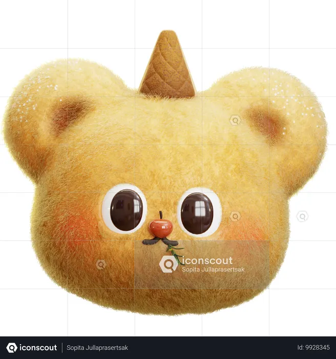 Bear Emoji 3D Icon