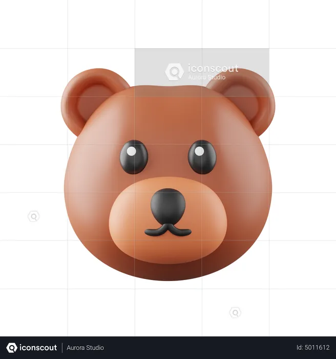 Bear Emoji 3D Icon