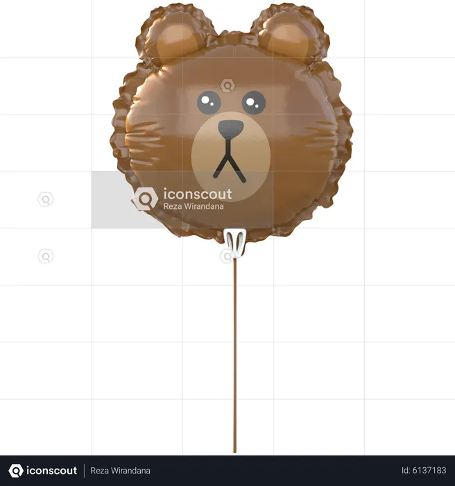 Bear Balloon  3D Icon