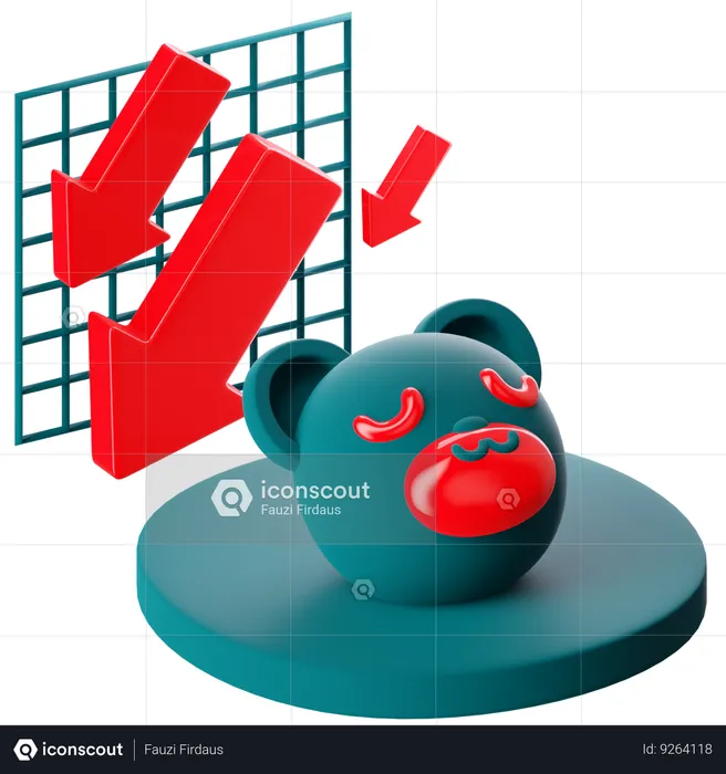 Bear market  3D Icon