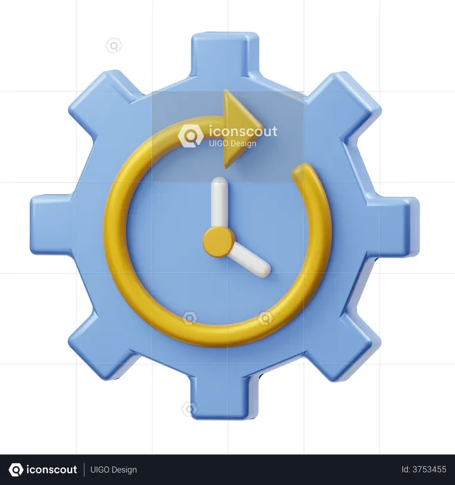 Bearbeitungszeit  3D Icon