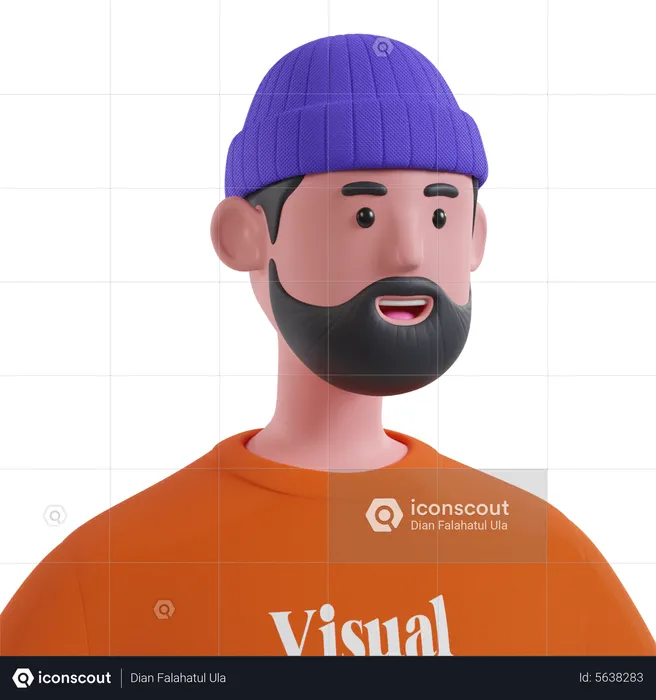 Beard Adult  3D Icon