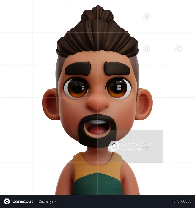 BEARD MAN  3D Icon