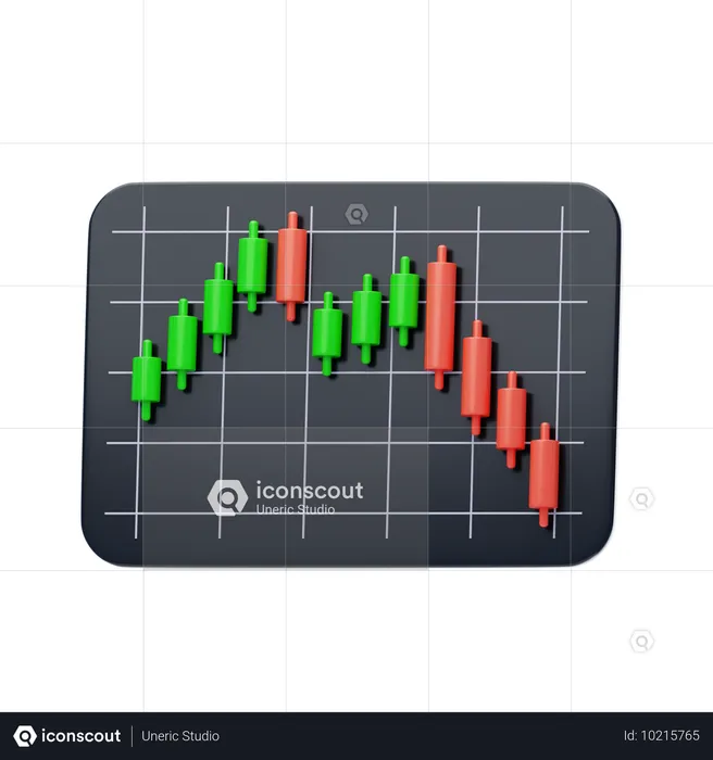 Bearish Mat Hold Pattern  3D Icon