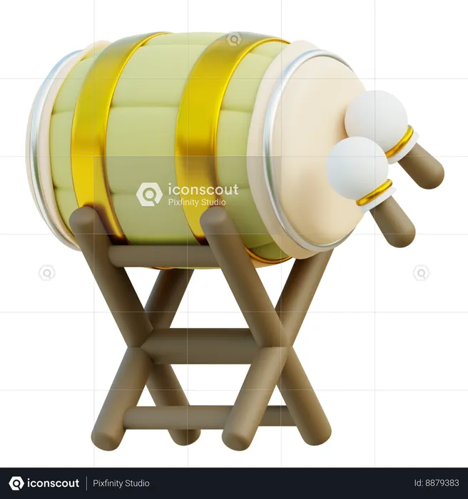 Beating drum  3D Icon