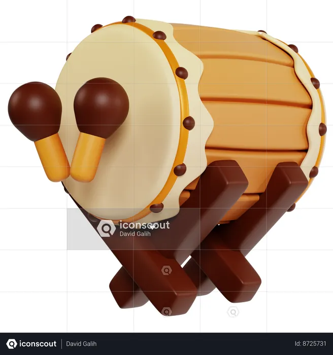 Beating Drum  3D Icon