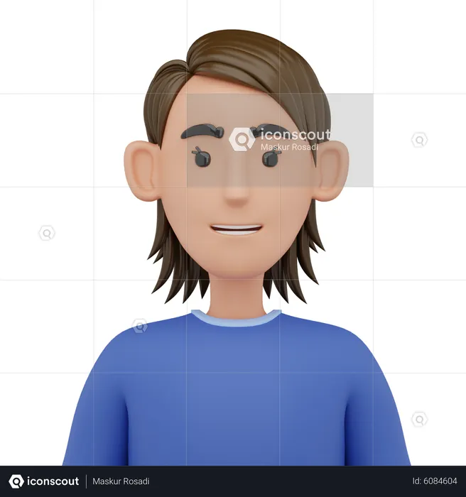 Beautiful Girl Avatar  3D Icon
