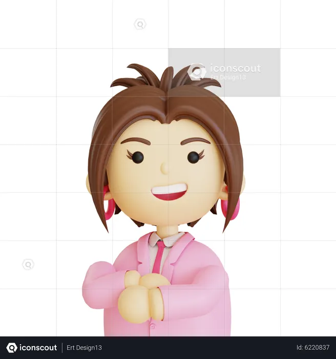 Beautiful Woman  3D Icon