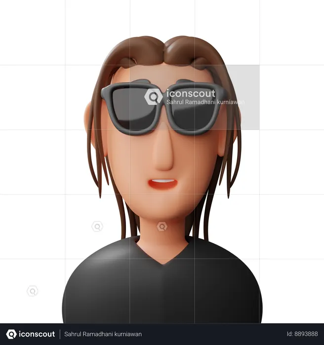 Beautiful Women Avatar  3D Icon