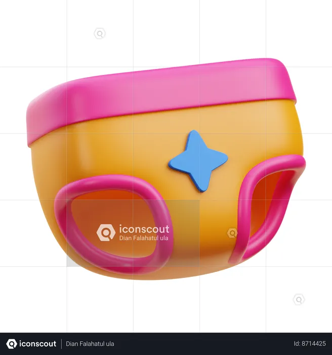 Pañal de bebe  3D Icon