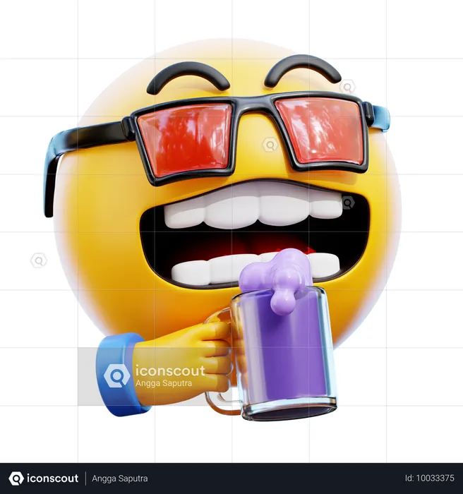 Bebendo suco  3D Icon