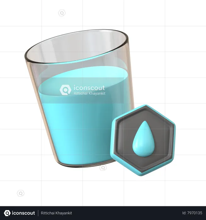 Beber água  3D Icon