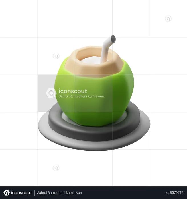 Bebida de coco  3D Icon