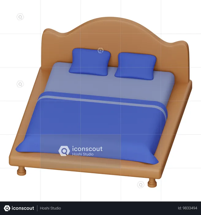 침대  3D Icon