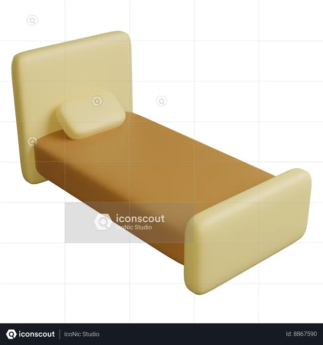 Bed  3D Icon