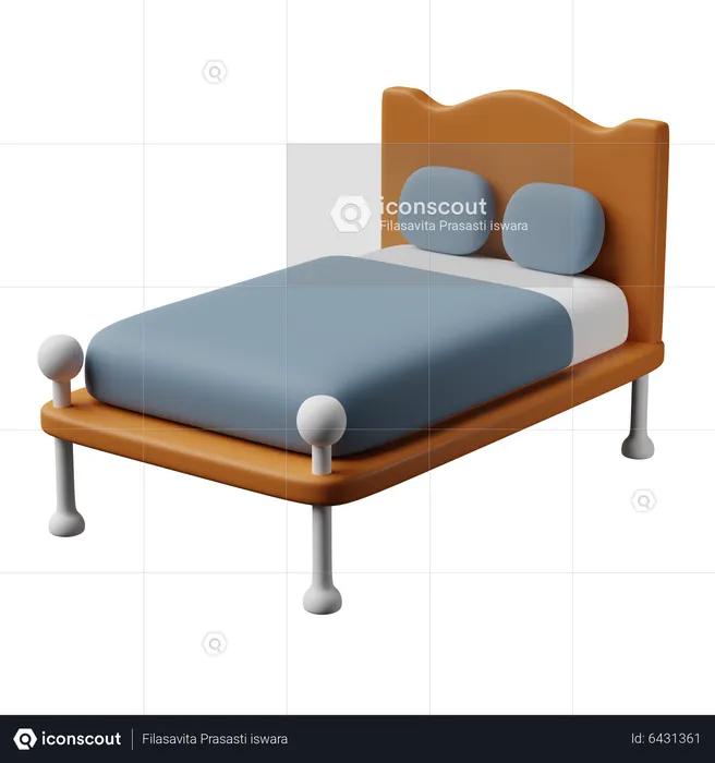 Bed  3D Icon