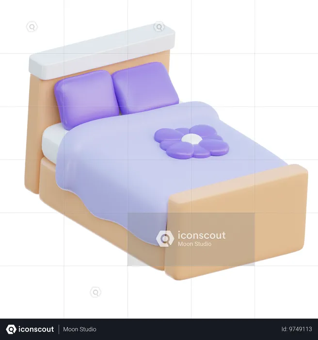 Bed  3D Icon