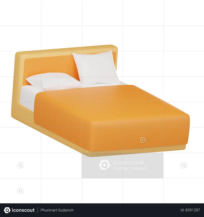 Bed  3D Icon