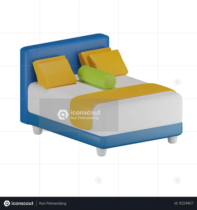 Bed  3D Icon