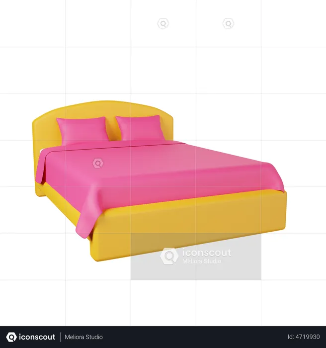 Bed  3D Illustration